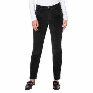 Well Worn Black Velvet Straight Leg Pants Size 6 / 28